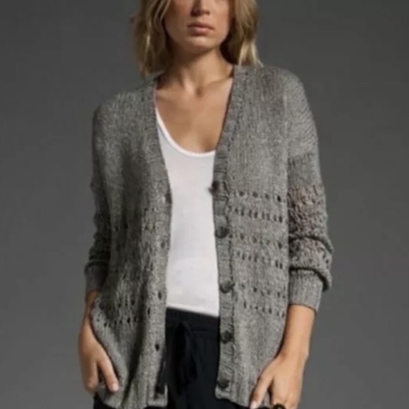 Vince knitted by hand cardigan grey Small - Picture 8 of 9